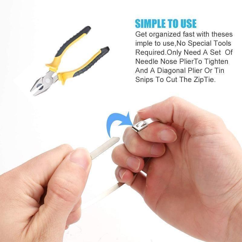 BowLift | Multi-Purpose Locking Cable Metal Zip Ties