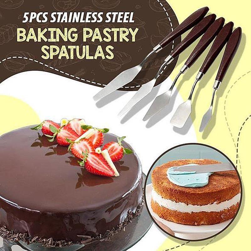 BowLift | 5Pcs Stainless Steel Baking Pastry Spatulas