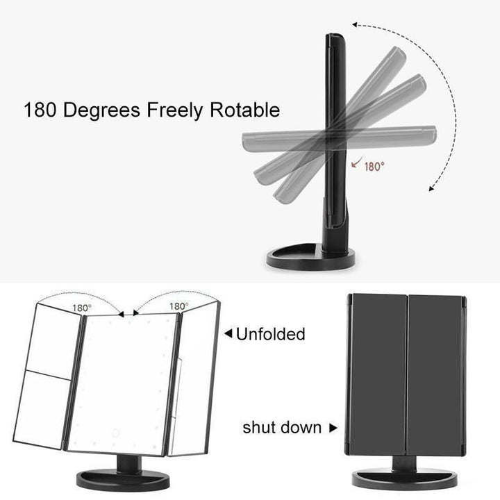 BowLift | Lighted Makeup Vanity Mirror, 24LED