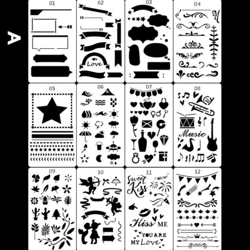 BowLift | Fast Draw Stencil Art Templates (12 Sheets/Set )