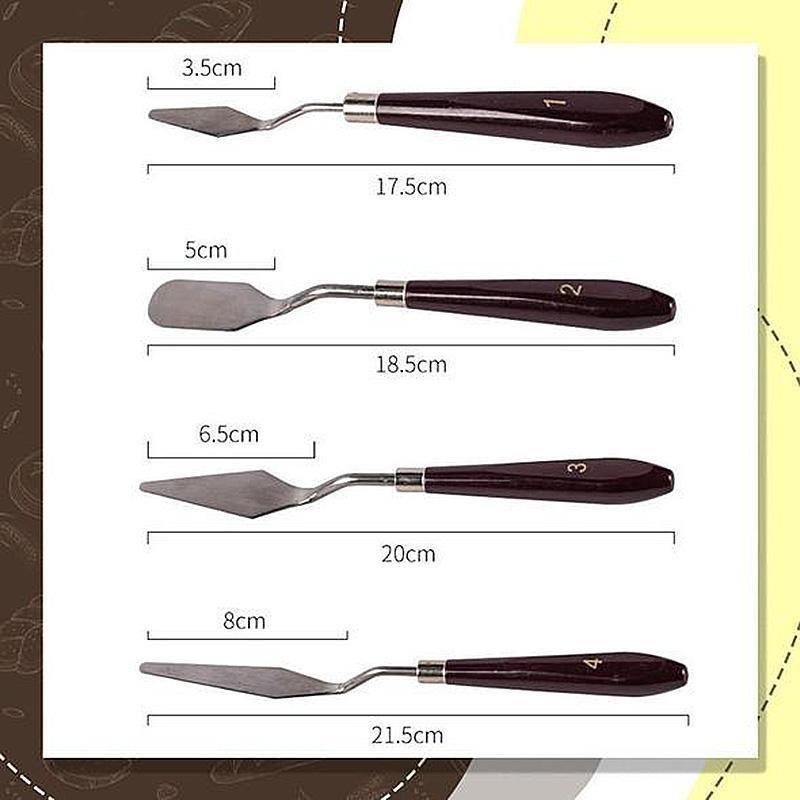 BowLift | 5Pcs Stainless Steel Baking Pastry Spatulas