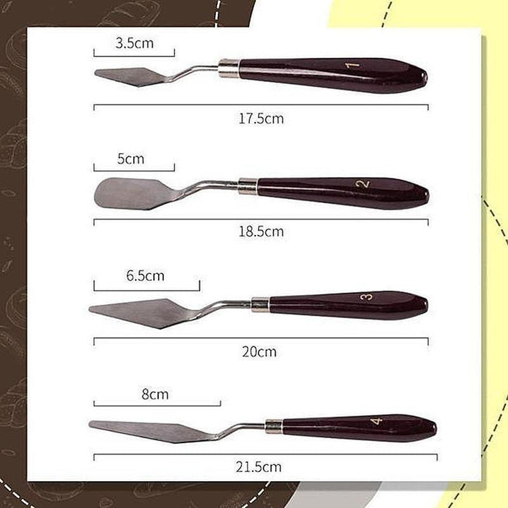 BowLift | 5Pcs Stainless Steel Baking Pastry Spatulas