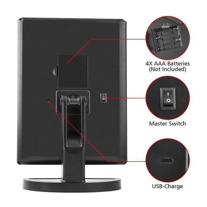 BowLift | Lighted Makeup Vanity Mirror, 24LED