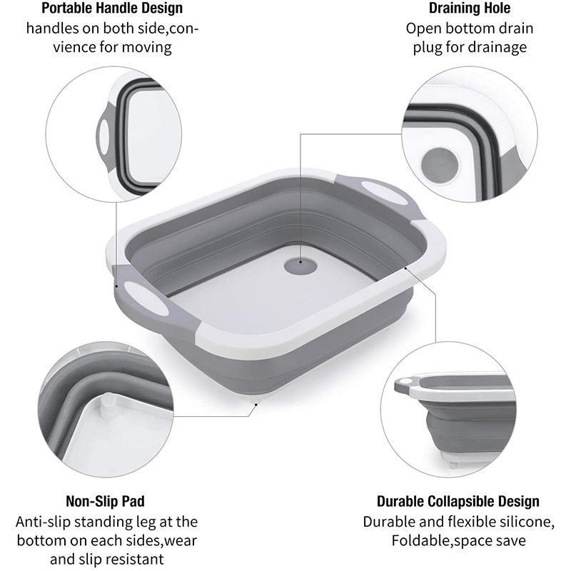 BowLift | Multifunctional Cutting Board Foldable Sink Drain Basket