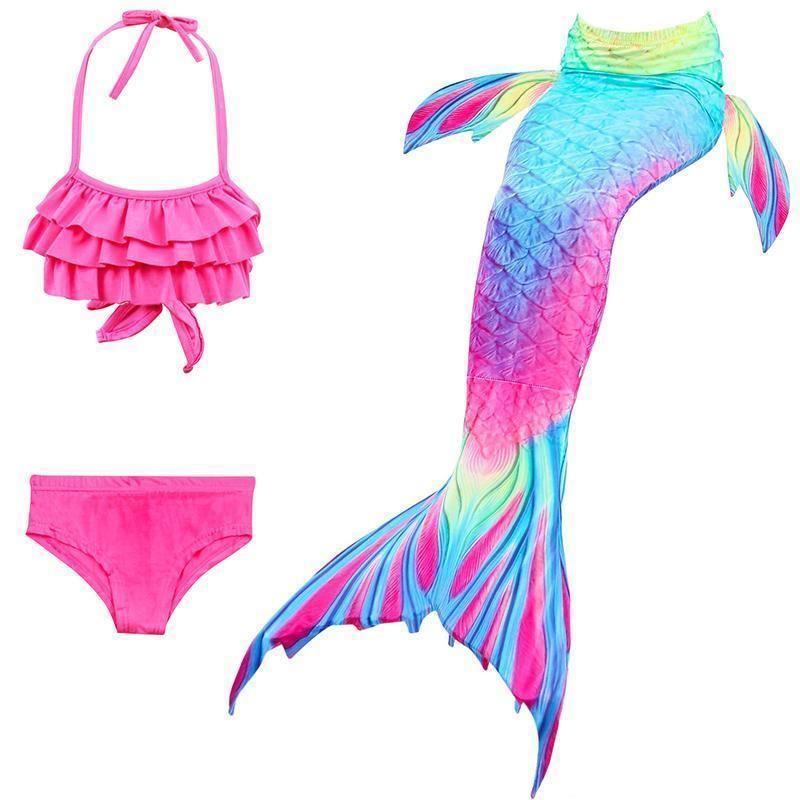 BowLift | Girls Mermaid Tail Kids Swimsuit Bikini Set