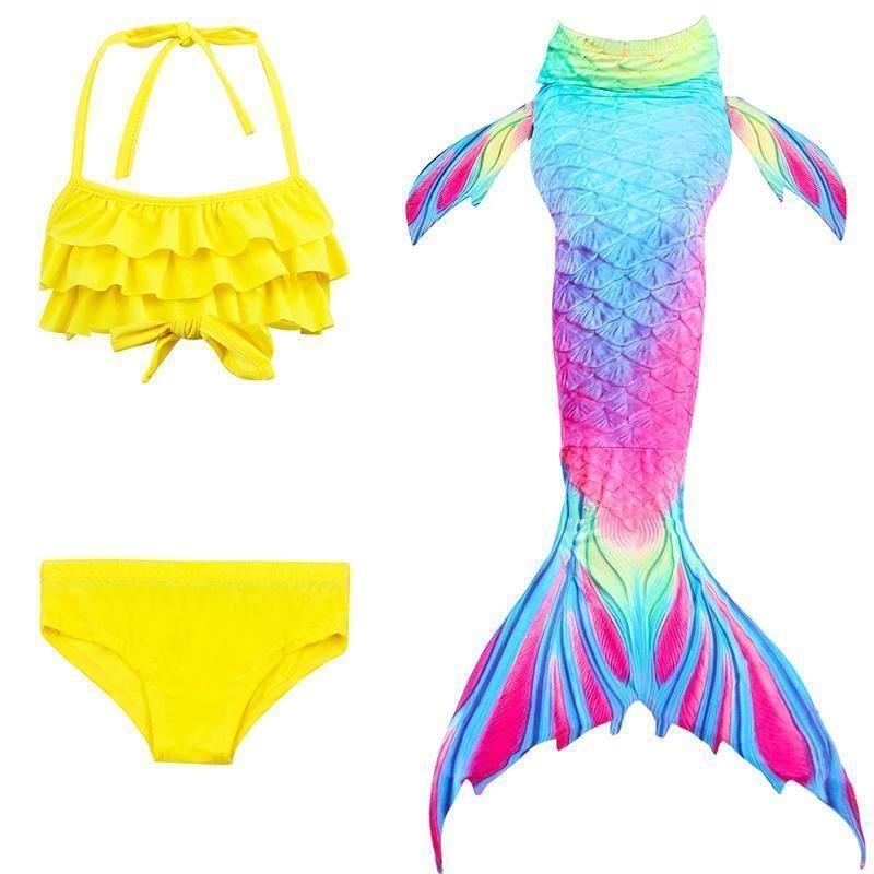 BowLift | Girls Mermaid Tail Kids Swimsuit Bikini Set