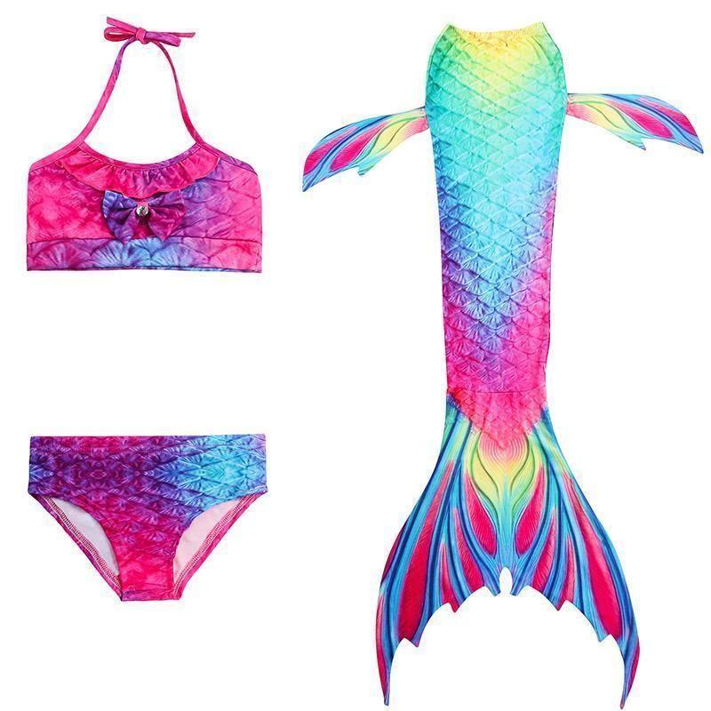BowLift | Girls Mermaid Tail Kids Swimsuit Bikini Set
