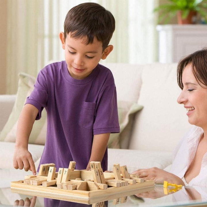 BowLift | 4-Player Shut The Box Wooden Table Dice Game