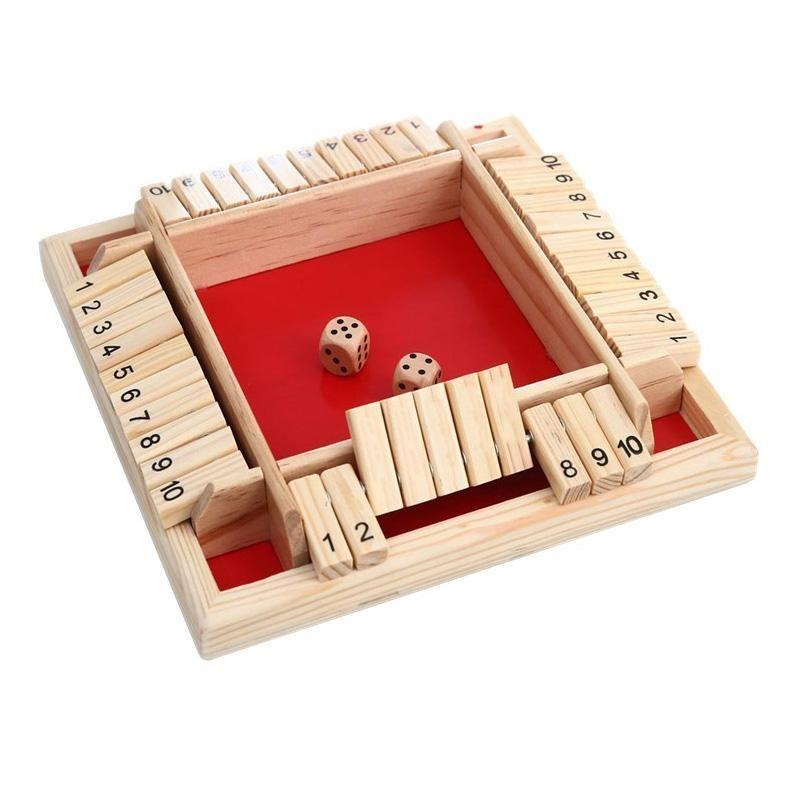 BowLift | 4-Player Shut The Box Wooden Table Dice Game
