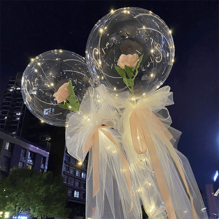 BowLift | LED Luminous Balloon Rose Bouquet