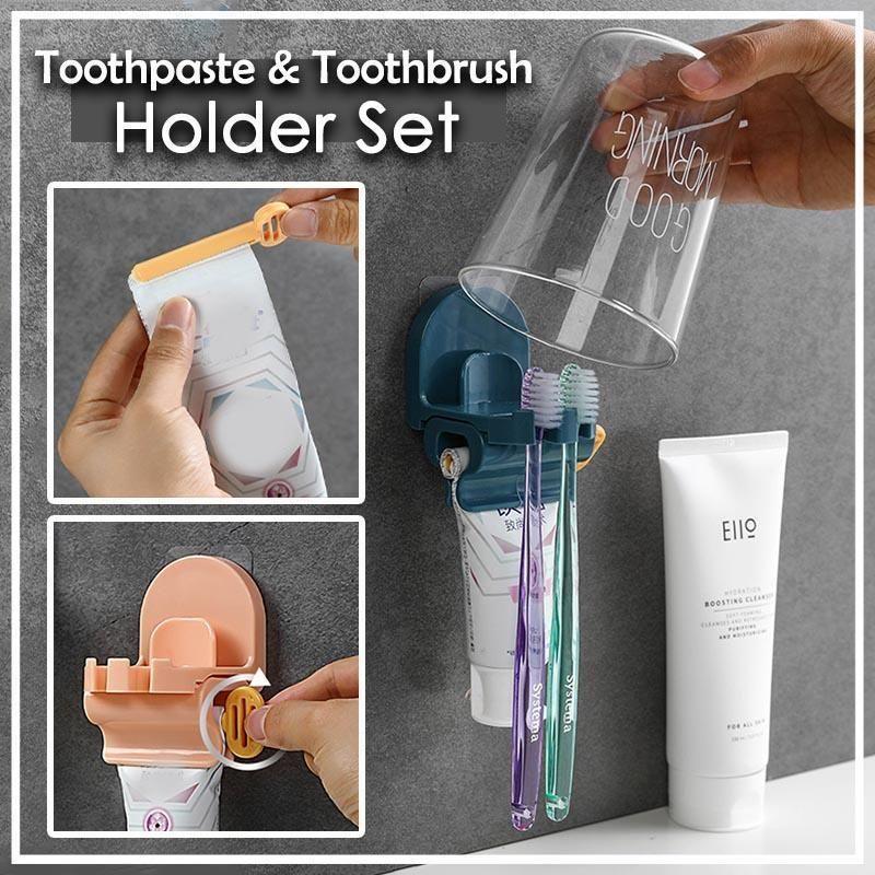 BowLift | Toothbrush Holder And Rolling Toothpaste Squeezer