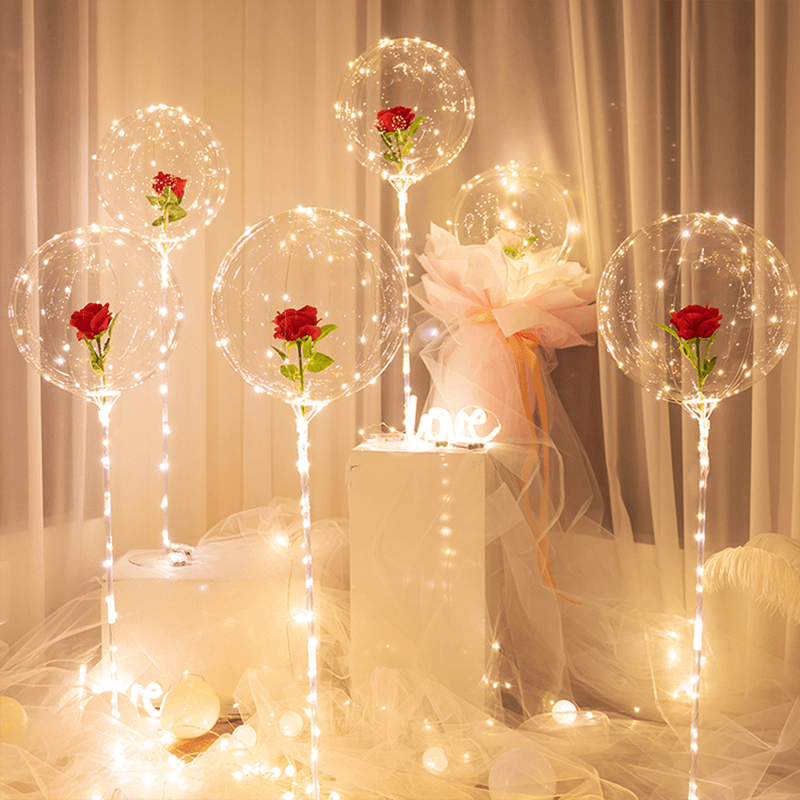 BowLift | LED Luminous Balloon Rose Bouquet