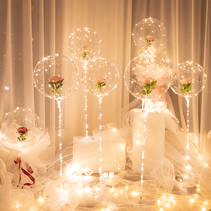BowLift | LED Luminous Balloon Rose Bouquet
