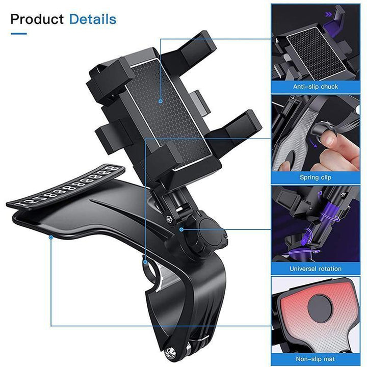 BowLift | Car Dashboard Phone Holder with Number Plate
