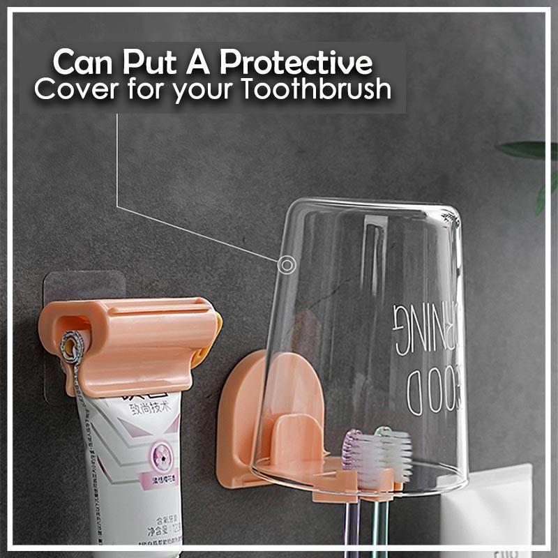 BowLift | Toothbrush Holder And Rolling Toothpaste Squeezer