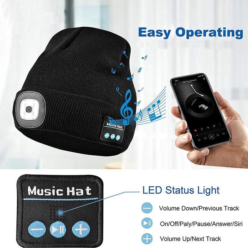 BowLift | Upgraded Unisex Musical Bluetooth LED Beanie Hat