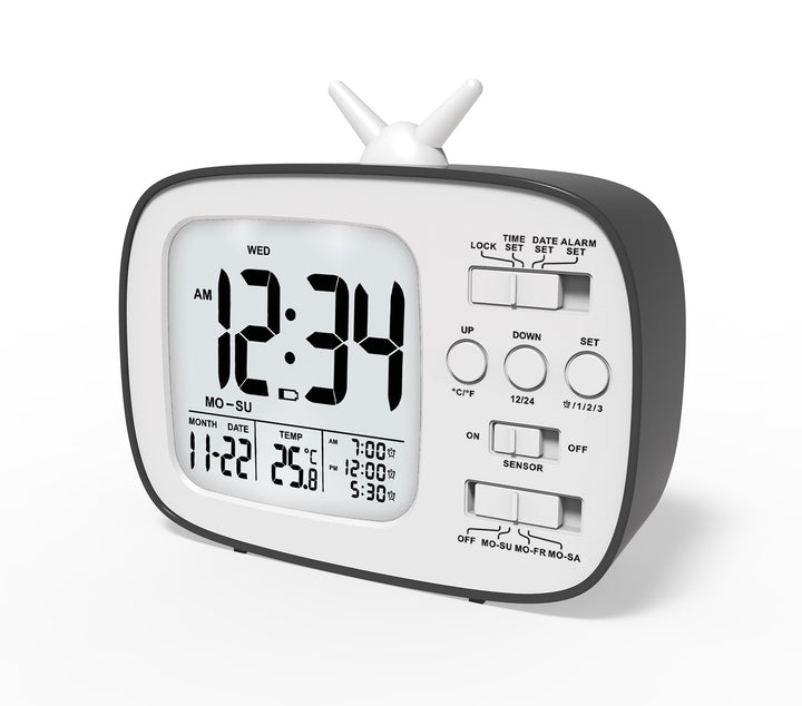 Digital radio alarm clock with large LED display Bowlift