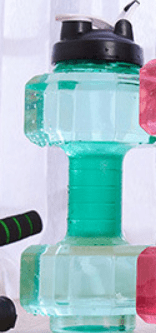 BowLift | Dumbbell water bottle 550ml for fitness & everyday life | 2-in-1 design