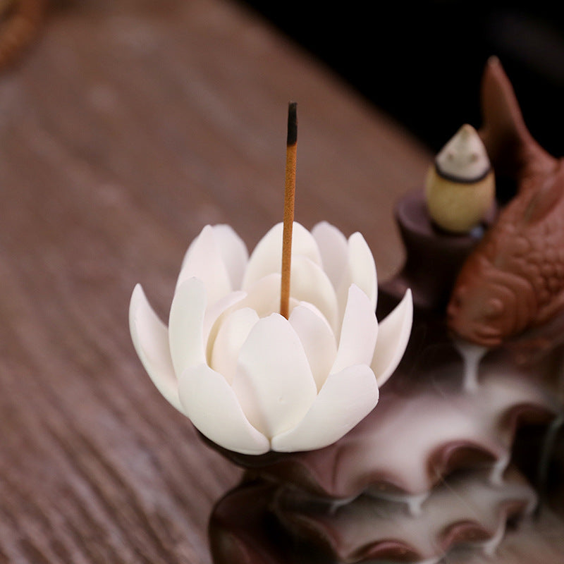Lotus-inspired Aromatic Waterfall Incense Holder