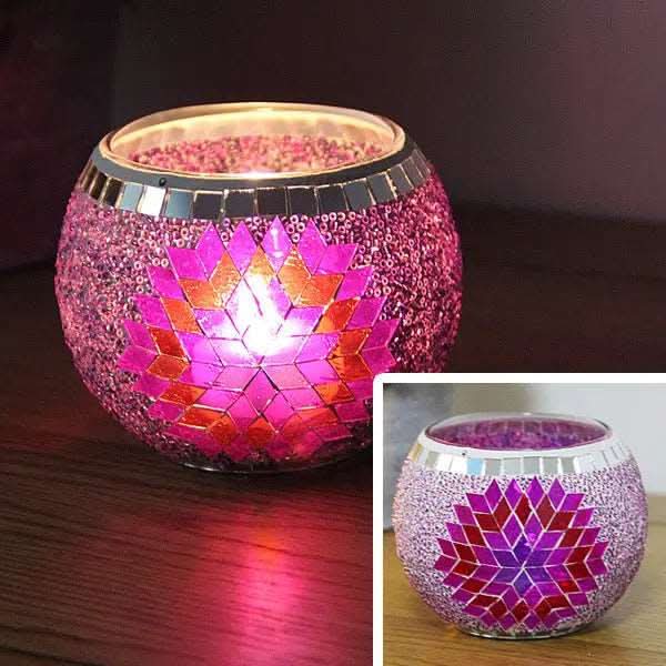 BowLift | Mosaic Glass Candle Holder for Home Decor