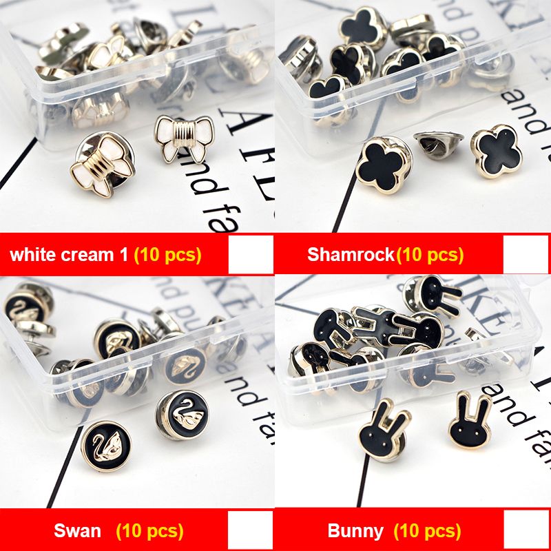 BowLift | Metal craft replacement button pins, removable shirt buttons