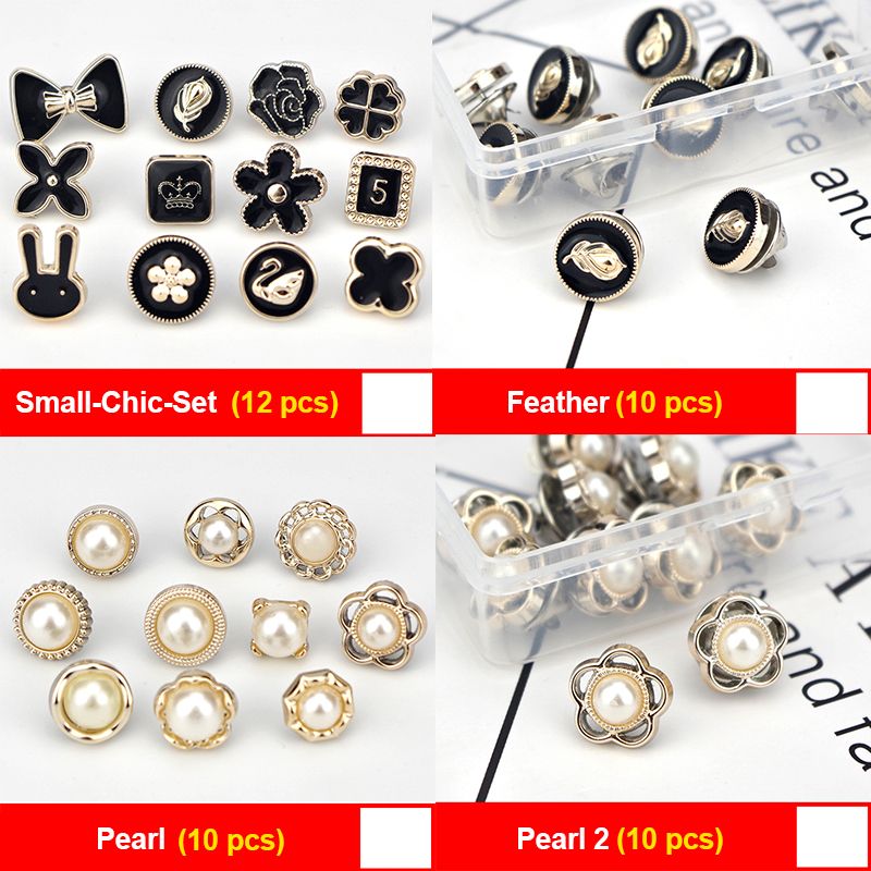 BowLift | Metal craft replacement button pins, removable shirt buttons