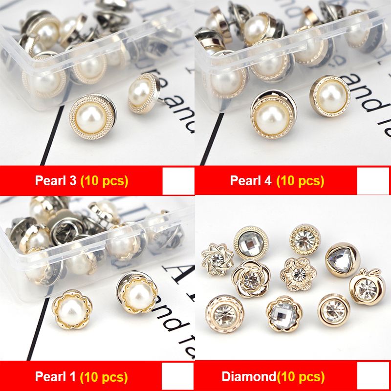 BowLift | Metal craft replacement button pins, removable shirt buttons