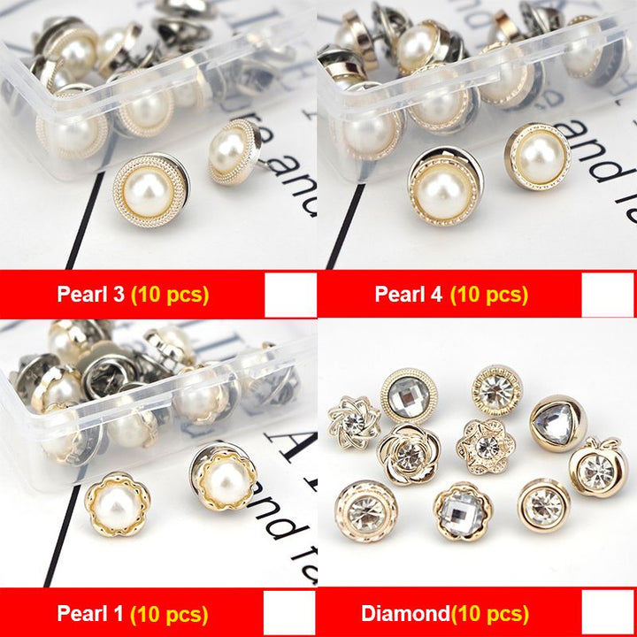 BowLift | Metal craft replacement button pins, removable shirt buttons