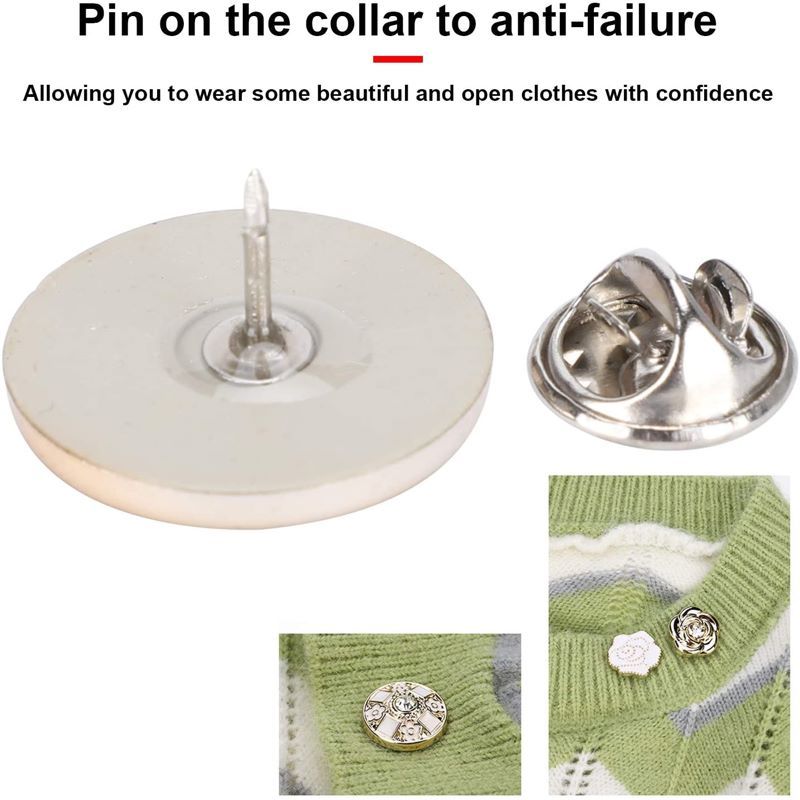 BowLift | Metal craft replacement button pins, removable shirt buttons