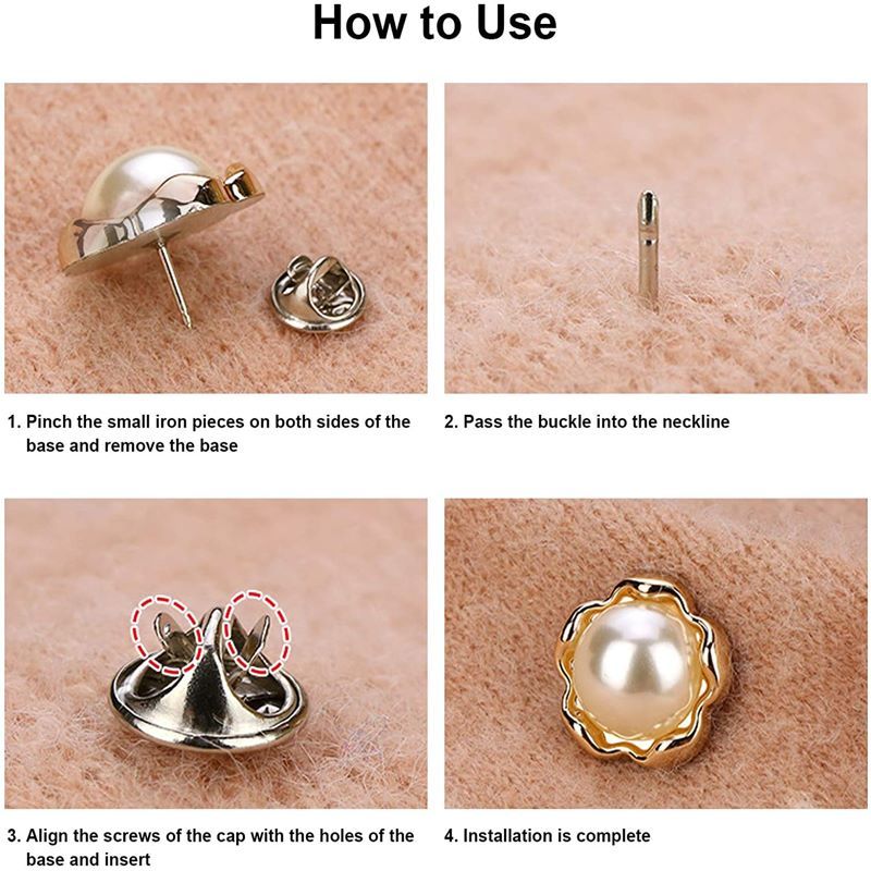 BowLift | Metal craft replacement button pins, removable shirt buttons