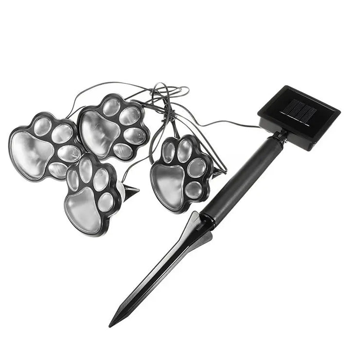 BowLift | Solar lamp in paw print design – LED garden lighting in multicolor for outdoor use