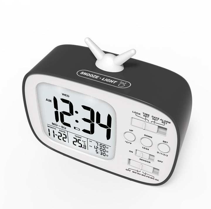 Digital radio alarm clock with large LED display Bowlift