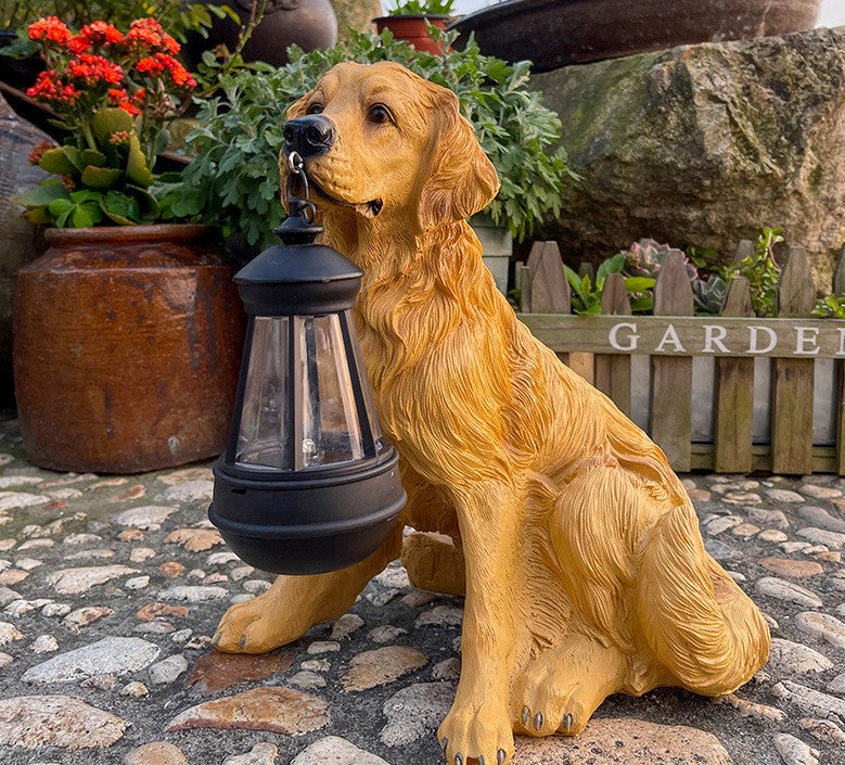 BowLift | Solar Garden Dog Light | Handmade & Weatherproof | Automatic Light | Model BellaLu