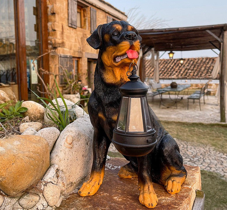 BowLift | Solar Garden Dog Light | Handmade & Weatherproof | Automatic Light | Model BellaLu