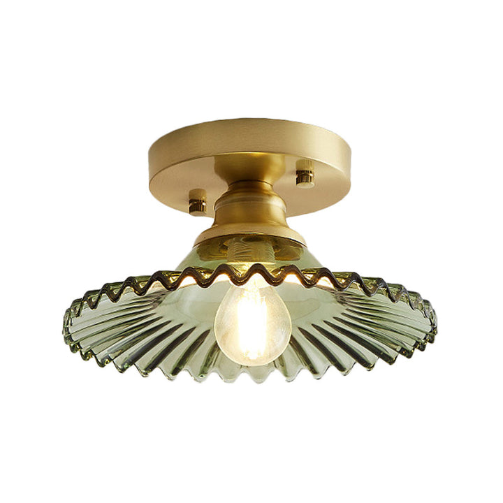 LumiCraft – Industrial Ceiling Lamp with Green Glass Shade | Bowlift