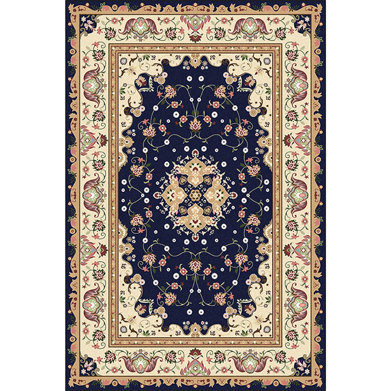 BowLift | Multicolored bedroom rug Moroccan medallion floral pattern rug made of polyester pet-friendly rug