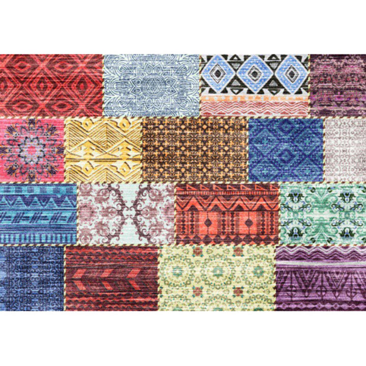 BowLift | Multicolored Southwest Carpet Polyester Tribal Pattern Carpet Washable Non-Slip Back Area Rug for Living Room