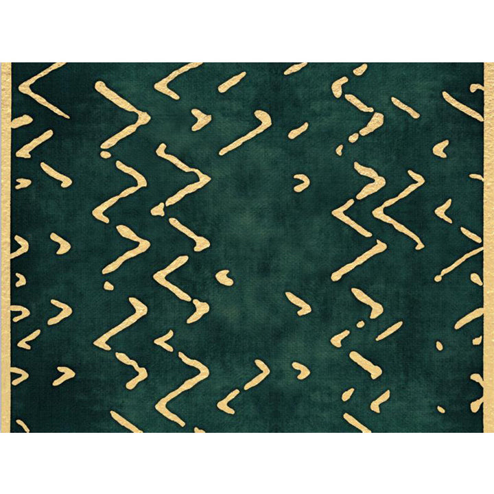 BowLift | Novelty Living Room Rug in green geometric line pattern Rug Polyester pet-friendly area rug