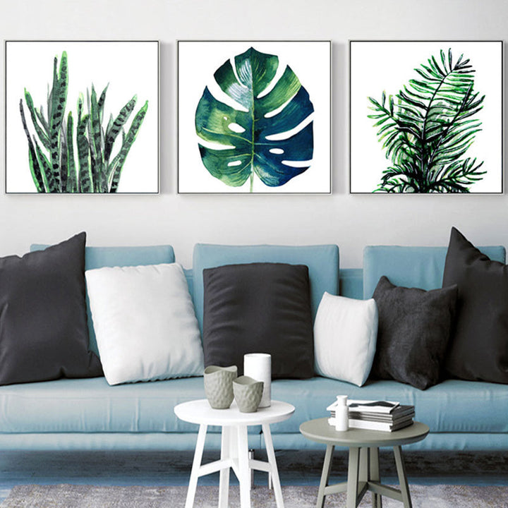 BowLift | Stylish tropical leaf art print for bedroom Botanical wall decoration in green