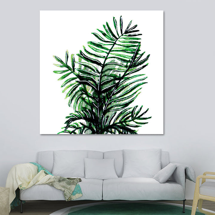BowLift | Stylish tropical leaf art print for bedroom Botanical wall decoration in green