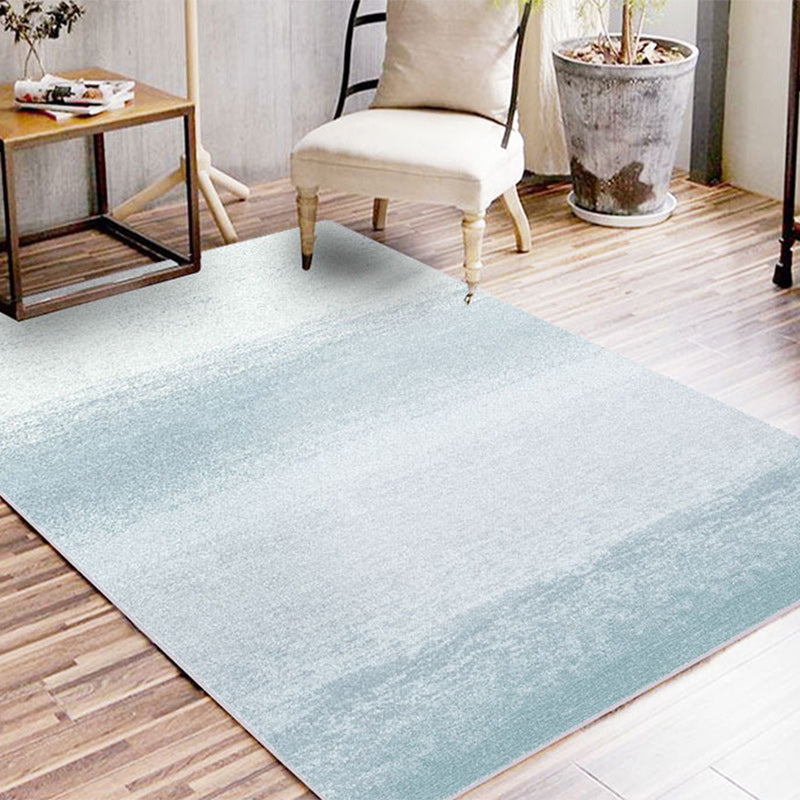 BowLift | Casual Ombre Carpet Green and Blue Synthetic Carpet Machine Washable Non-Slip Rug for Bedroom
