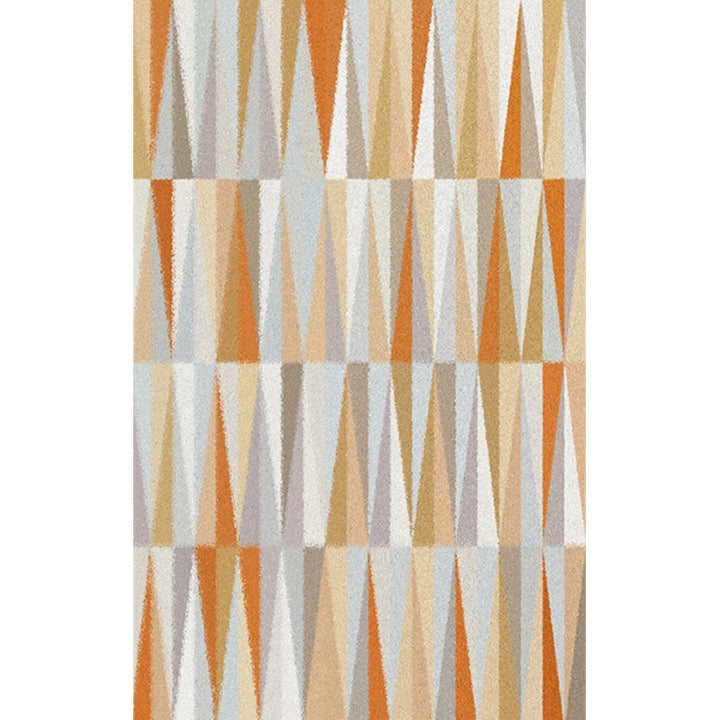 BowLift | North Sea Novelty Rug in Orange Geometric Triangle Pattern Rug Polyester Washable Carpet for Home decoration