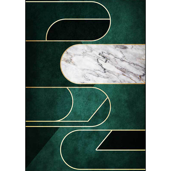 BowLift | Green Novelty Carpet Polyester Marble Surface Pattern Carpet Washable Non-Slip Underlay Area Rug for the Living Room