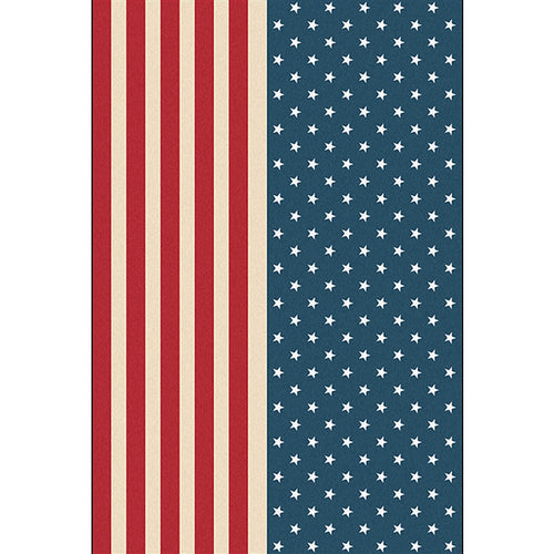 Stylish USA flag pattern carpet Blue and Red Nordic carpet Polyester Washable Non-slip backing Living area carpet for the living room | Bowlift
