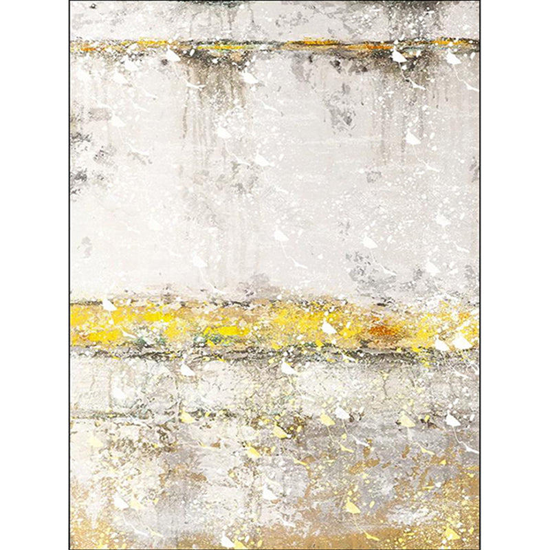 Modern living room carpet in gray Abstract oil painting print carpet Polyester pet-friendly area rug | Bowlift