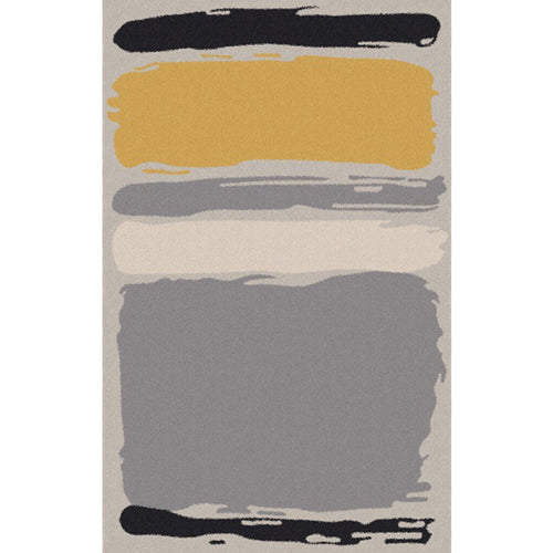 Nordic Modern Rug in Gray Abstract Painting Pattern Rug Polyester Non-Slip Backing Rug for Home Decoration | Bowlift