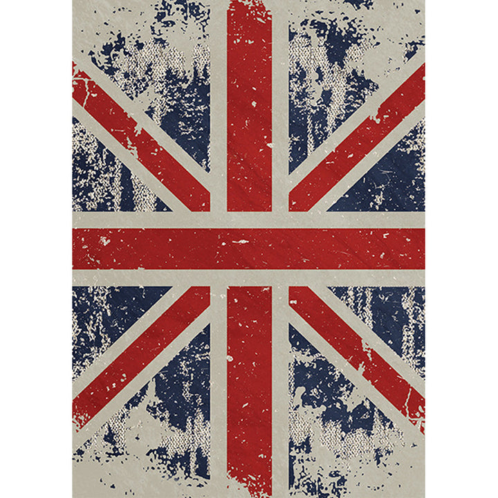 Funky British Flag Pattern Carpet Red Nordic Carpet Polyester Washable Non-Slip Base Carpet for Living Room | Bowlift