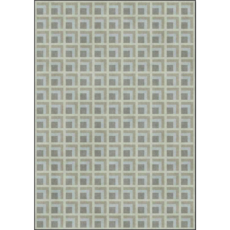 Modern checkered pattern rug Green and Blue Polyester rug Machine washable Non-slip area rug for bedroom | Bowlift
