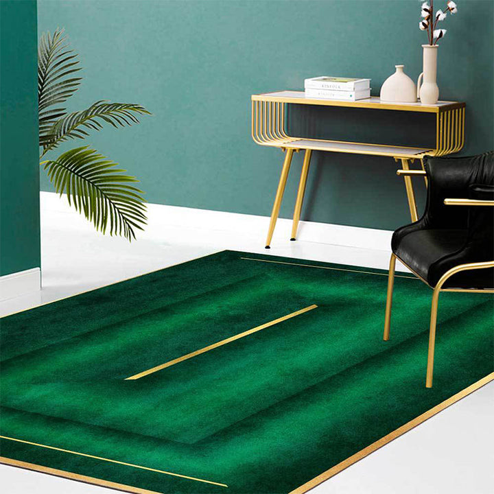 Stylish Ombre Rug Green Casual Rug made of Polyester Washable Non-slip Underlay Rug for the Living Room | Bowlift