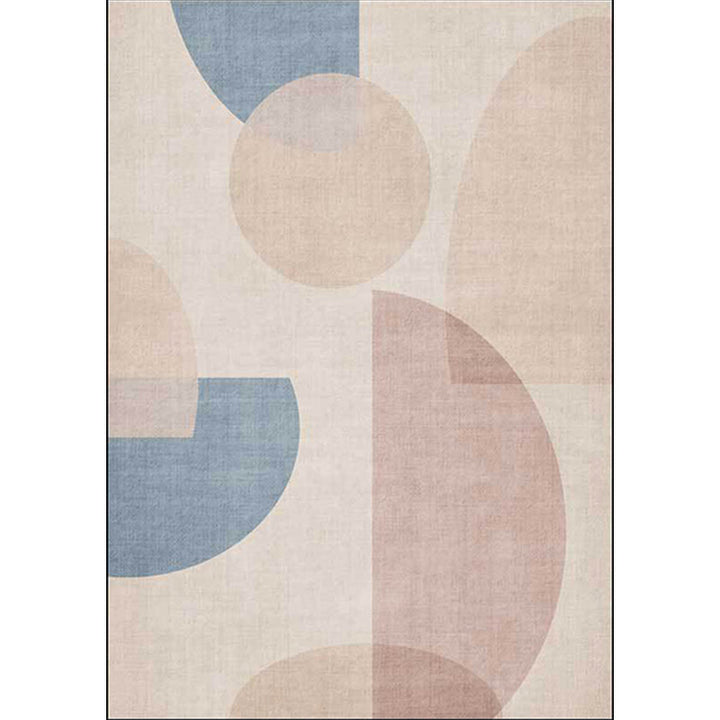Funky Colorblock Rug Light Brown Modern Rug Polyester Washable Non-Slip Back Rug for the Living Room | Bowlift